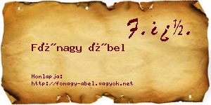 Fónagy Ábel névjegykártya